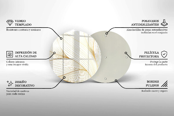 Skärbräda glas unik Modernt linjemönster