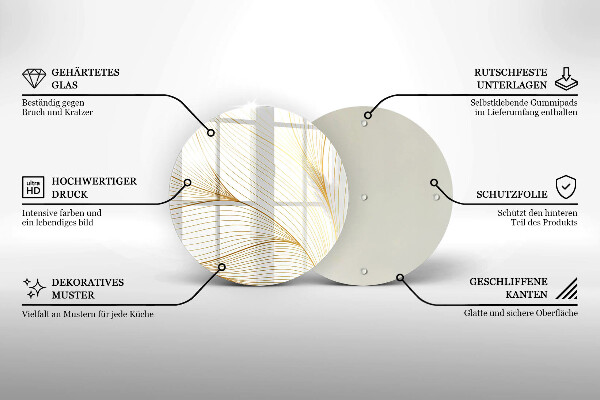 Skärbräda glas unik Modernt linjemönster