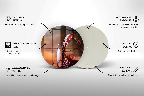 Skärbräda glas unik Rött vin och ett glas