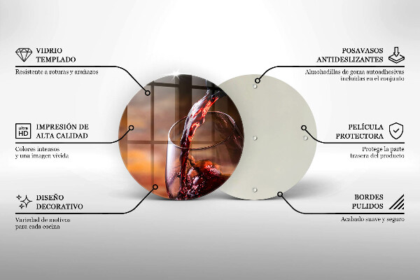 Skärbräda glas unik Rött vin och ett glas