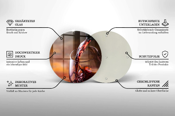 Skärbräda glas unik Rött vin och ett glas