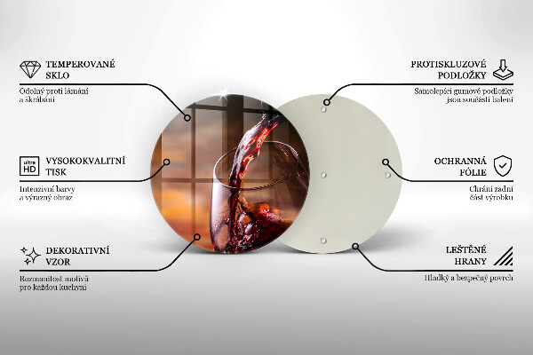 Skärbräda glas unik Rött vin och ett glas