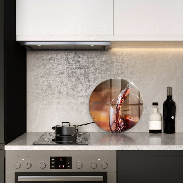 Skärbräda glas unik Rött vin och ett glas