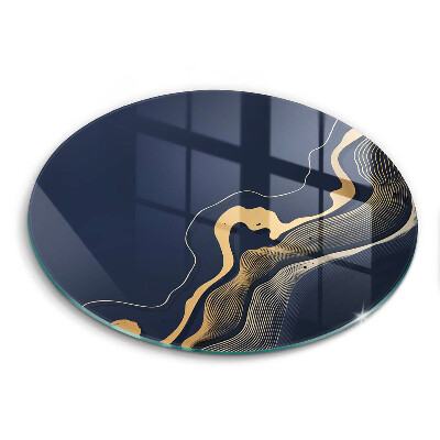 Skärbräda glas unik Abstrakta gyllene linjer