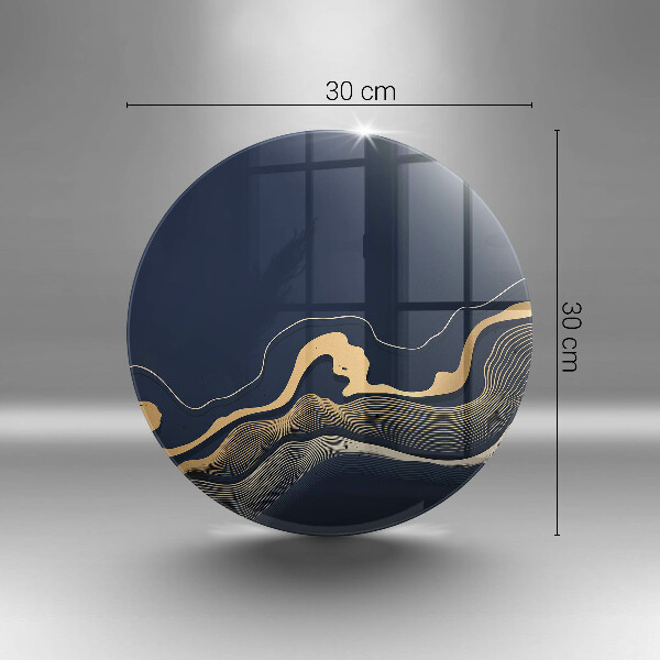 Skärbräda glas unik Abstrakta gyllene linjer