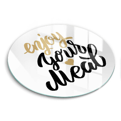 Skärbräda glas unik Inskription Njut av din måltid