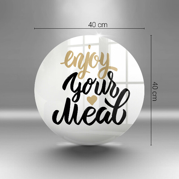 Skärbräda glas unik Inskription Njut av din måltid