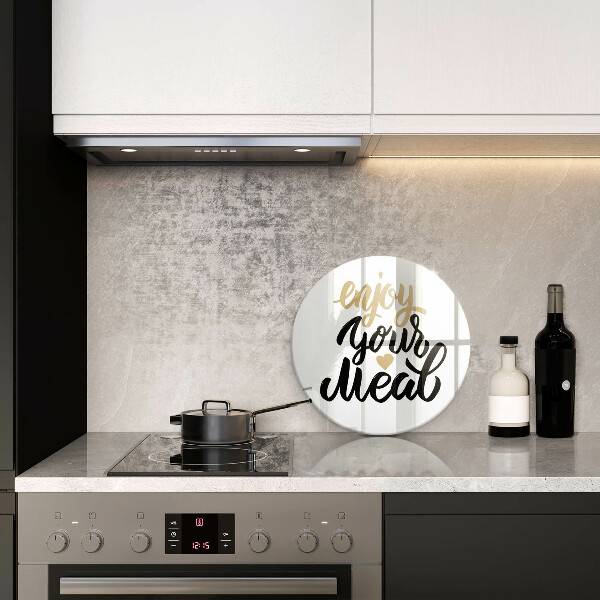 Skärbräda glas unik Inskription Njut av din måltid