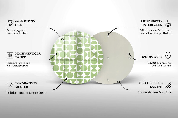 Skärbräda glas unik Mönster av boho-former