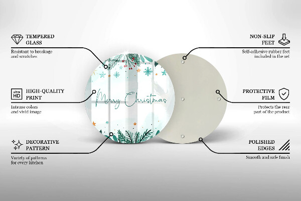 Skärbräda glas unik God jul inskription