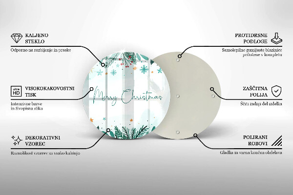 Skärbräda glas unik God jul inskription