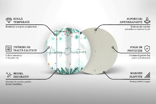 Skärbräda glas unik God jul inskription