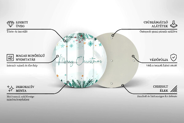 Skärbräda glas unik God jul inskription