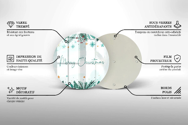 Skärbräda glas unik God jul inskription