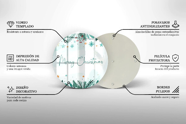 Skärbräda glas unik God jul inskription