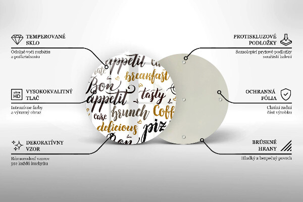 Skärbräda glas unik God aptit undertexter