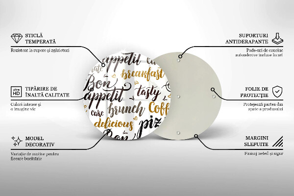 Skärbräda glas unik God aptit undertexter