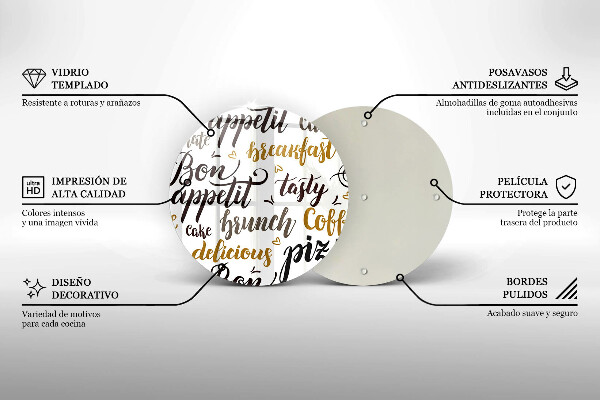 Skärbräda glas unik God aptit undertexter