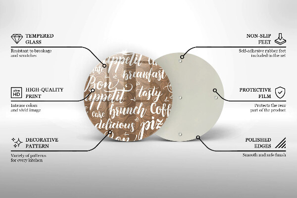 Skärbräda glas unik God aptit undertexter