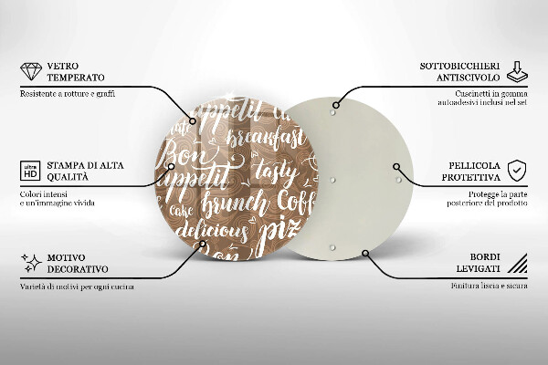 Skärbräda glas unik God aptit undertexter