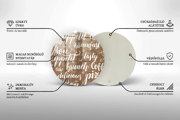 Skärbräda glas unik God aptit undertexter