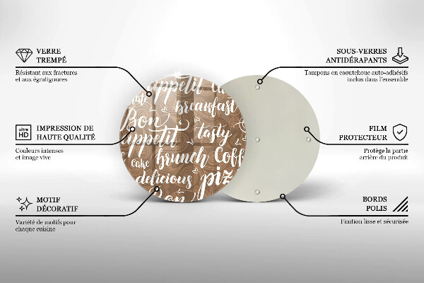 Skärbräda glas unik God aptit undertexter