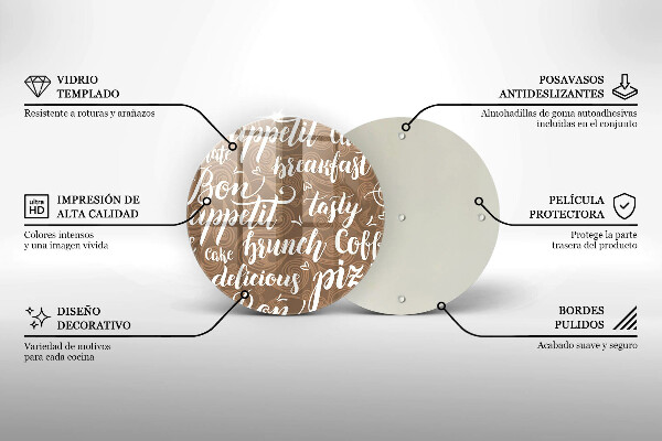 Skärbräda glas unik God aptit undertexter