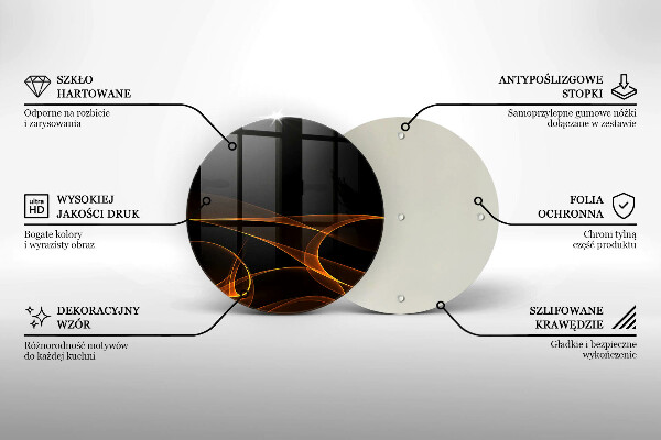 Skärbräda glas unik Abstrakta linjer