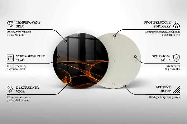 Skärbräda glas unik Abstrakta linjer