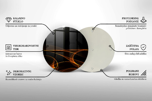 Skärbräda glas unik Abstrakta linjer