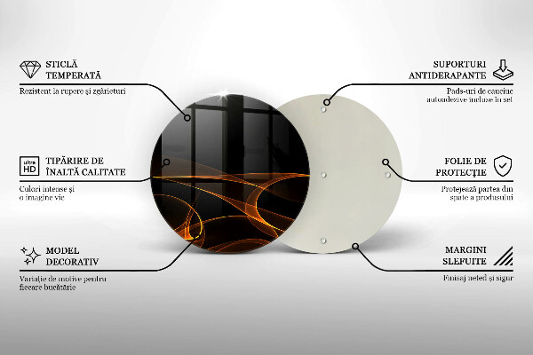 Skärbräda glas unik Abstrakta linjer