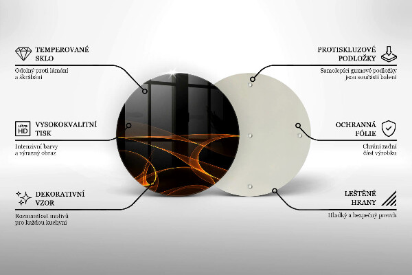 Skärbräda glas unik Abstrakta linjer
