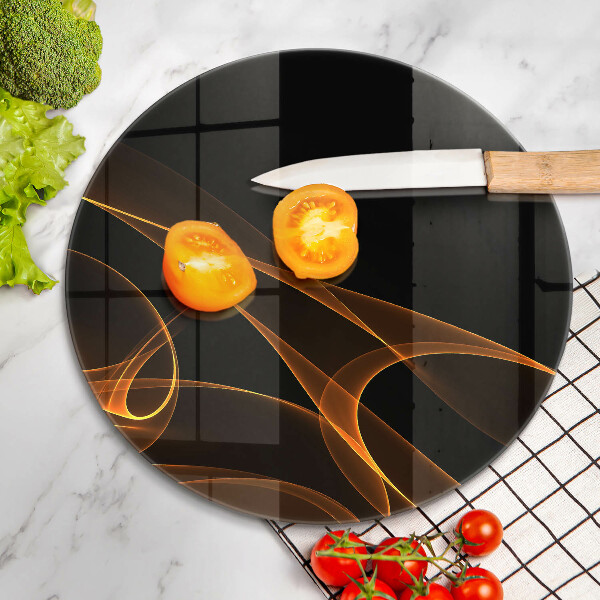 Skärbräda glas unik Abstrakta linjer