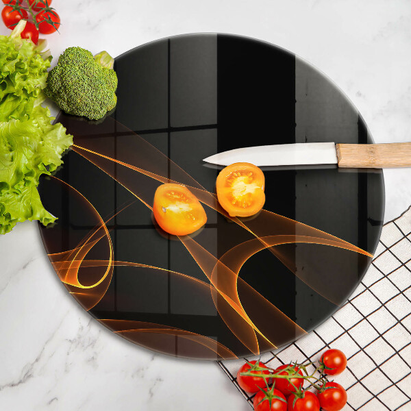 Skärbräda glas unik Abstrakta linjer