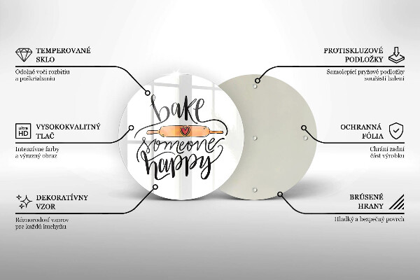 Skärbräda glas unik Baka någon glad