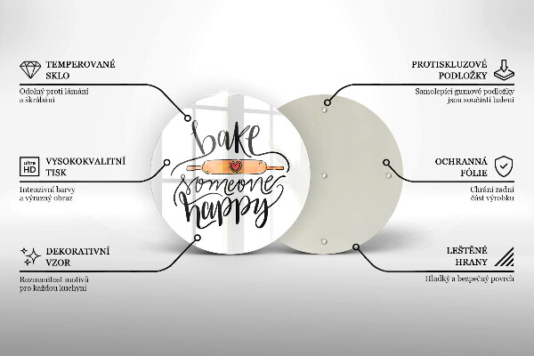 Skärbräda glas unik Baka någon glad