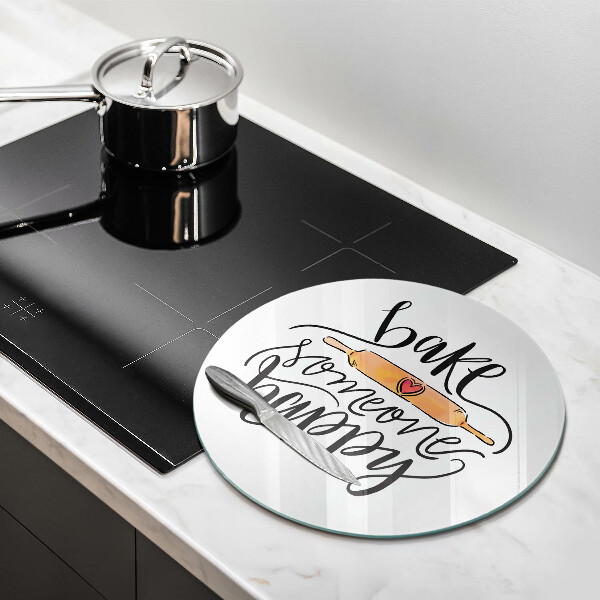 Skärbräda glas unik Baka någon glad