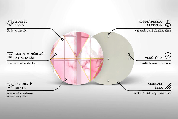 Skärbräda glas unik Geometrisk marmor