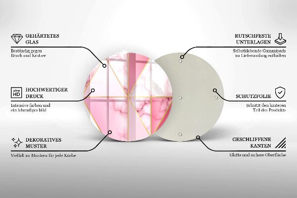 Skärbräda glas unik Geometrisk marmor