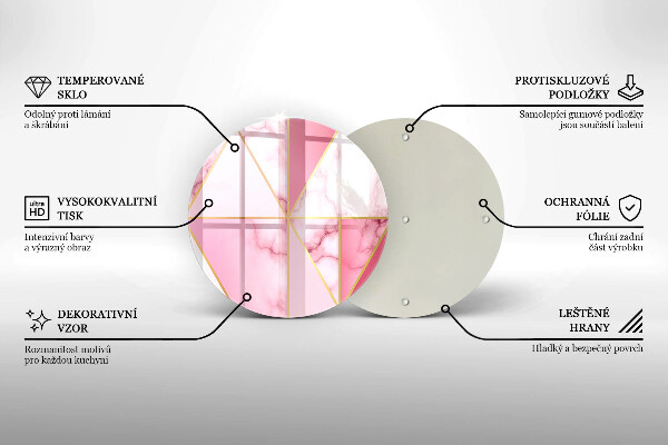 Skärbräda glas unik Geometrisk marmor