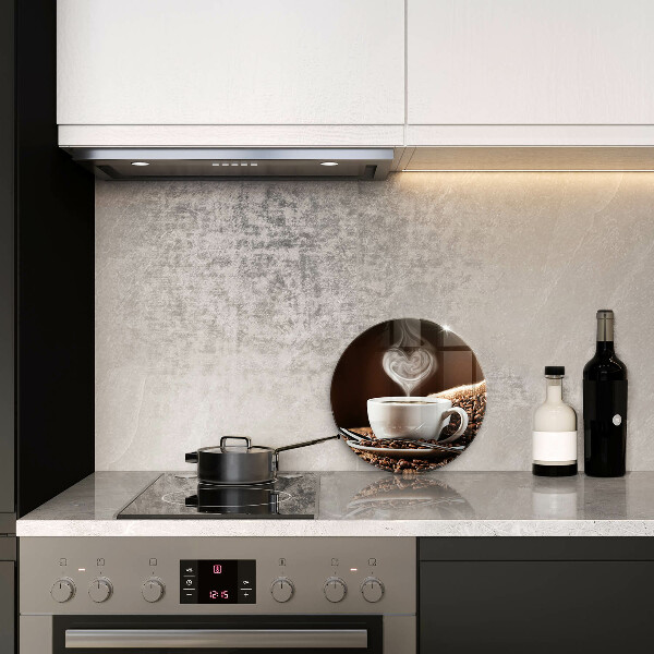 Skärbräda glas unik Kaffe och en kopp