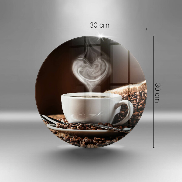 Skärbräda glas unik Kaffe och en kopp