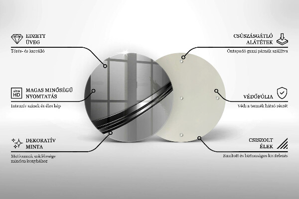 Skärbräda glas unik Metallabstraktion