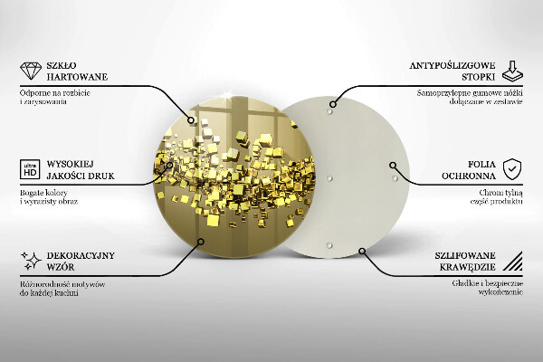 Skärbräda glas unik Abstrakt 3D-geometri