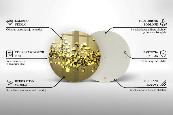 Skärbräda glas unik Abstrakt 3D-geometri