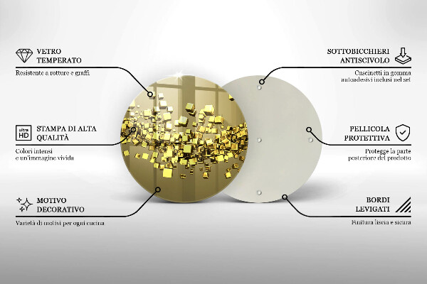 Skärbräda glas unik Abstrakt 3D-geometri