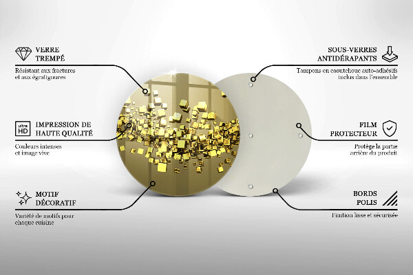 Skärbräda glas unik Abstrakt 3D-geometri
