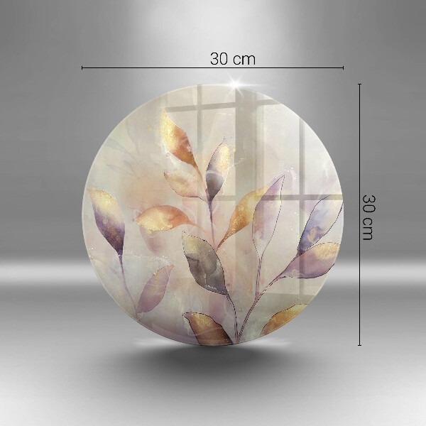 Skärbräda glas unik Målade boho löv