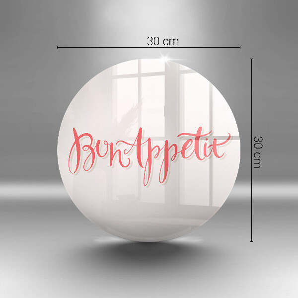 Skärbräda glas unik Bon Appetit köksskylt