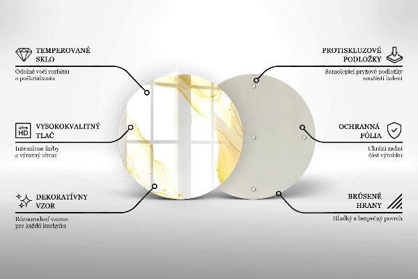 Skärbräda glas unik Gyllene abstraktion